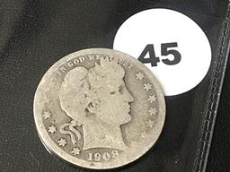 1908-D Barber Quarter