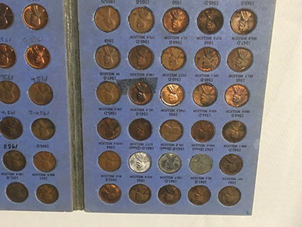#2 Lincoln Cent folder 84 coins 1941-1945
