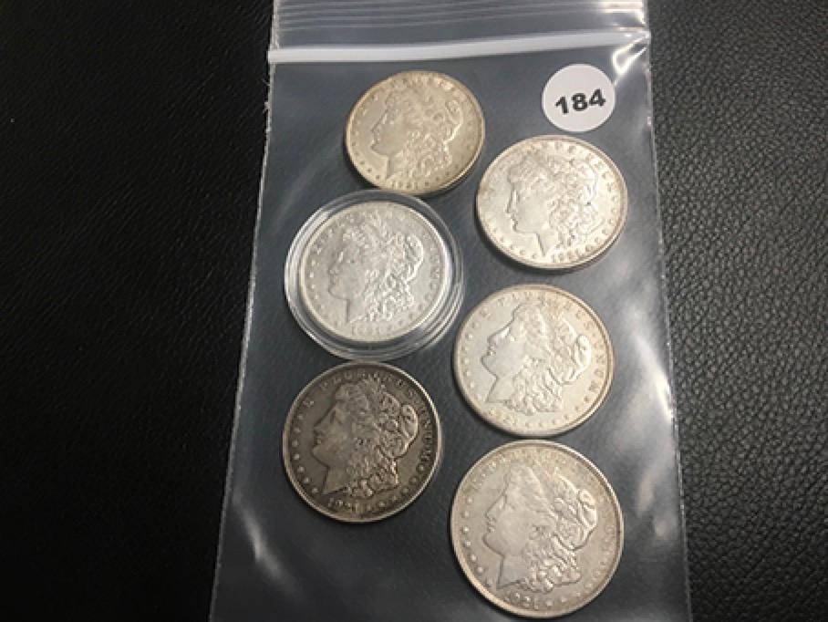 6X$ 1921 Morgan Dollars