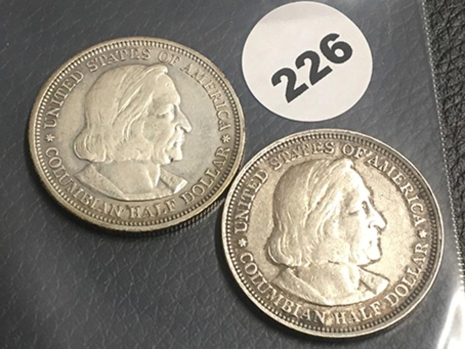 Lot of 2   1892 & 1893 Columbia Comm Half