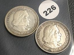 Lot of 2   1892 & 1893 Columbia Comm Half