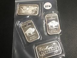 (4) 1 oz Silver