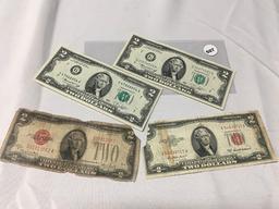 (4) $2 Bills