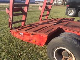 1958 Rogers 22 ft deck, 5 ft dove, low boy trailer, stand up ramps, out riggers