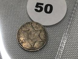 1862/1 3 Cent Silver
