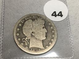 1894-S Barber Half