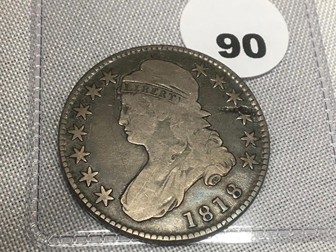 1818 Bust Half