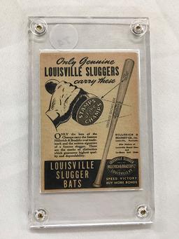 Louisville Slugger Bats Card featuring Babe Ruth & Lou Gehrig