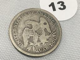 1840-O Seated Quarter