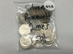 (50) Silver Dimes