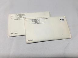 1971, 72 Mint Set