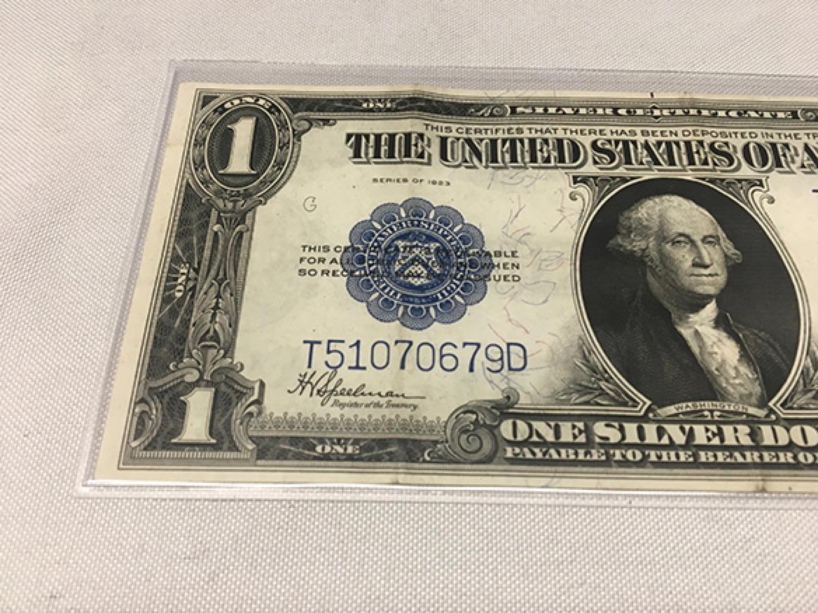 1923 Washington Silver Certificate Large Note, Light Fold Marks, Great Eye Appeal