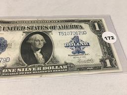 1923 Washington Silver Certificate Large Note, Light Fold Marks, Great Eye Appeal