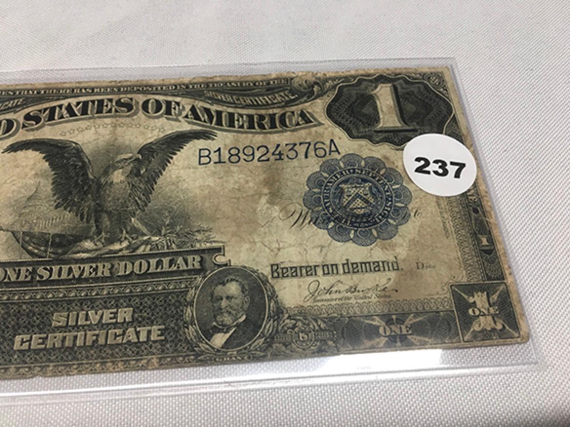 1899 Black Eagle Silver Certificate, Circulated