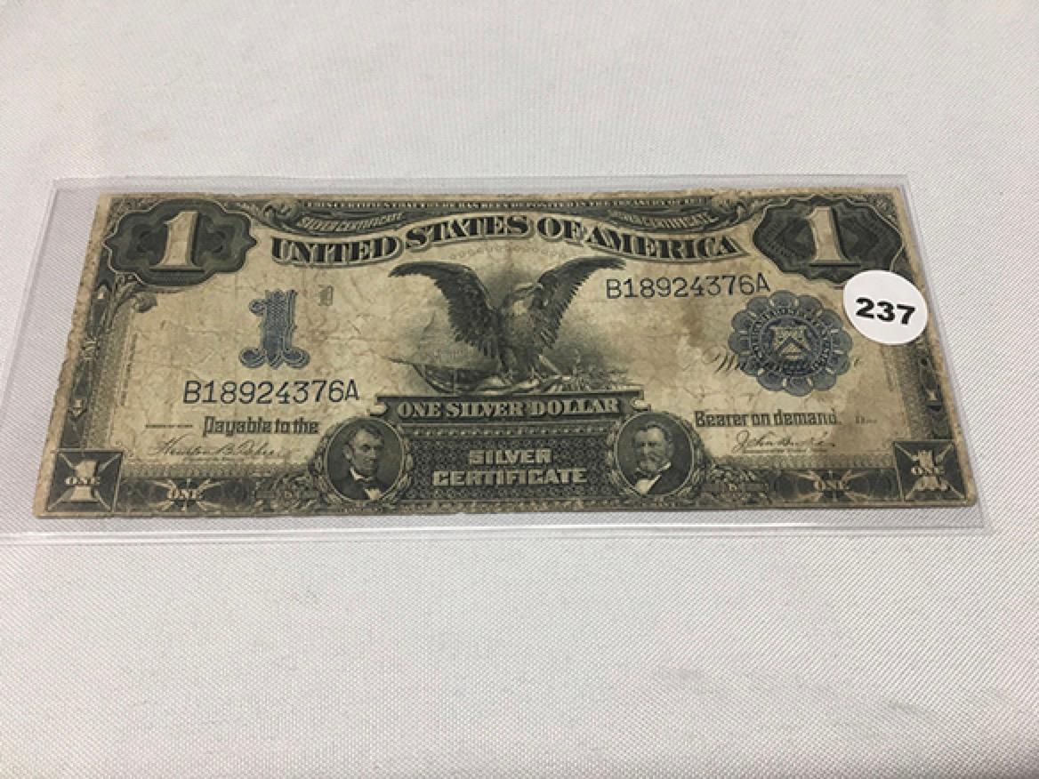1899 Black Eagle Silver Certificate, Circulated