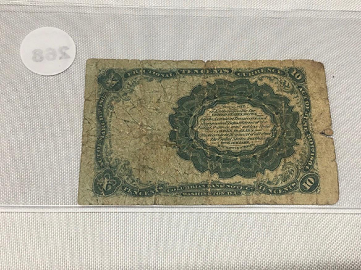 Ten Cents Fractional Currency, Circulated