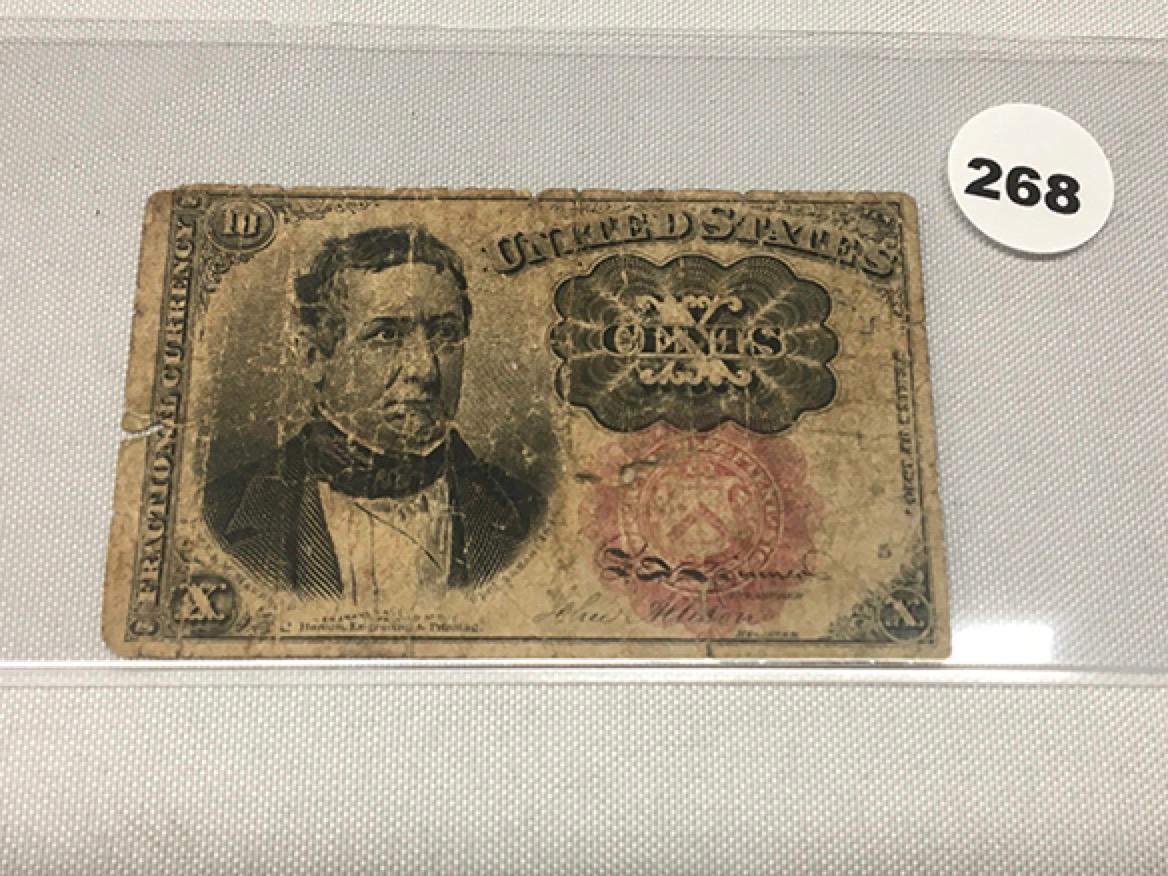 Ten Cents Fractional Currency, Circulated