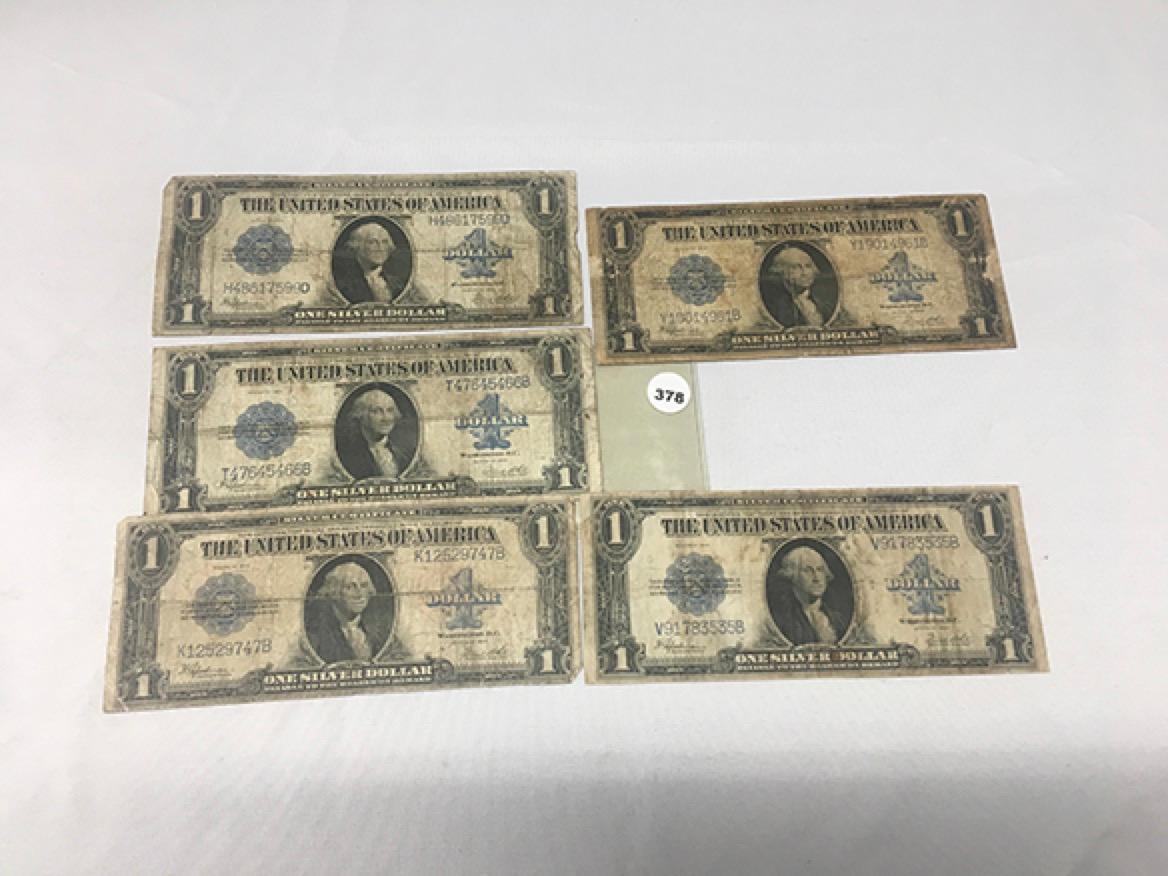(4) 1923 $1 Silver Certificates (Circulated)