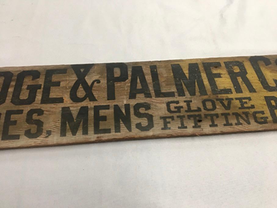 5 1/2  x 37 in. Wooden Phelps Dodge & Palmer Cos Sign