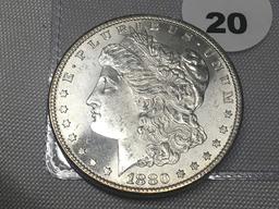 1880-S Morgan Dollar, UNC, PL Rev.