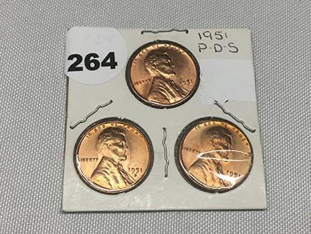 1951 P.D.S Lincoln Cent (UNC)