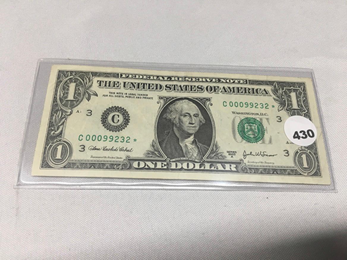 2003 A $1 FRN Star note ser C 00099232 *