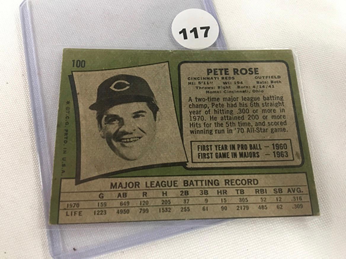 1971 Topps #100, Pete Rose