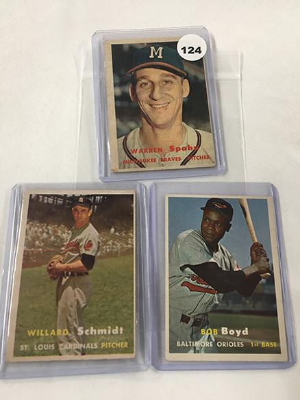 (3) 1957 Topps #26, 90, 206