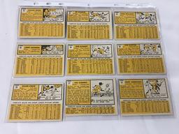 (9) 1963 Topps #31, 32, 42, 67, 91, 93, 94, 95, 96