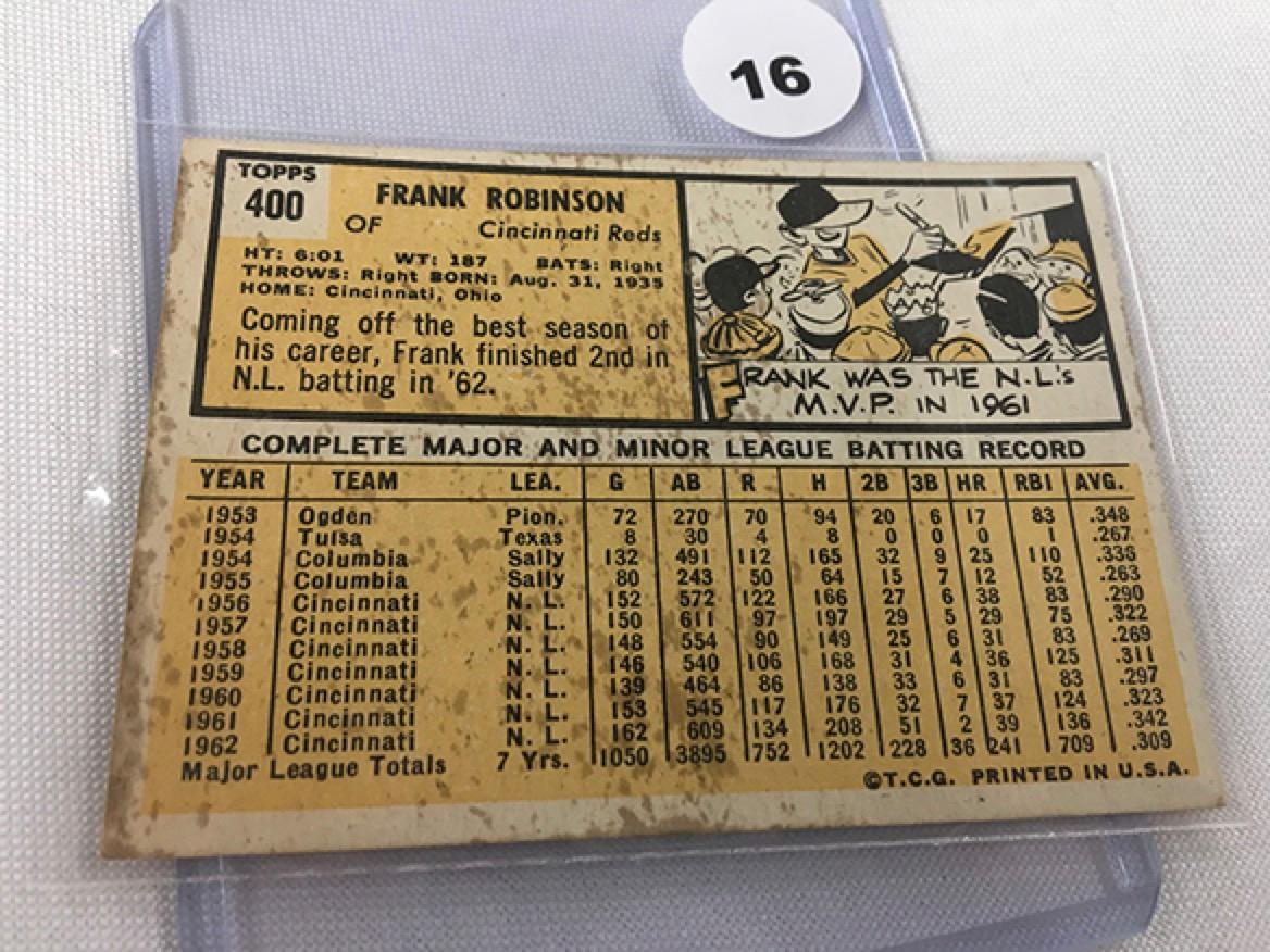 1963 Topps Frank Robinson #400