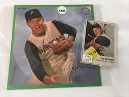 Bill Mazeroski 33 1/3 RPM Sports Record and 1963 Fleer 59 Card