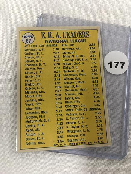 1970 Topps #67, ERA Leaders