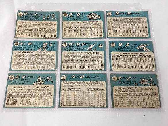 (9) 1965 Topps 6, 132, 135, 139, (3) 214, 491, 503