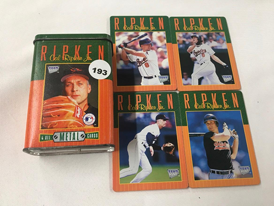 (12) Upper Deck Metallic Impressions Collector Cards, Tin (no lid)