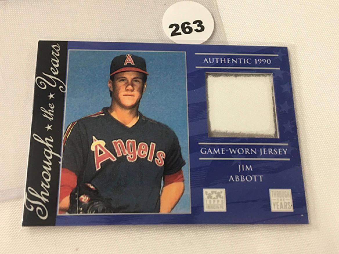 2002 Topps Jim Abbott with Game Worn Jersey