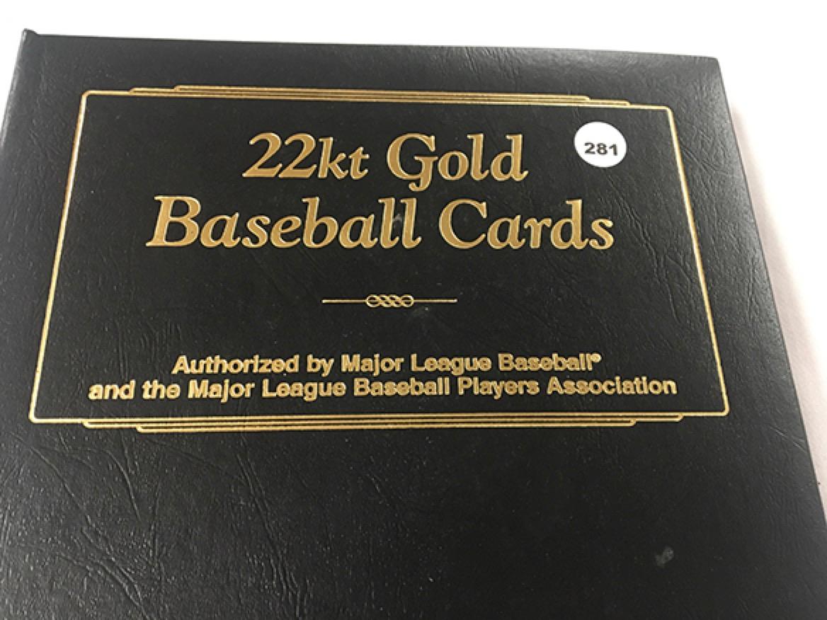 (51) Danbury Mint 22 kt Gold Baseball Cards in Album