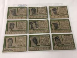 (9) 1971 Topps #2, 302, 370, 435, 493, 517, 521, 562, 685