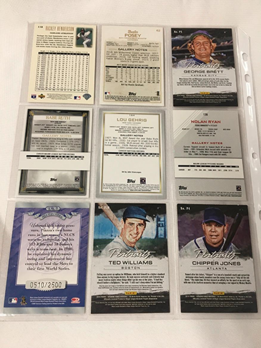 1996, 2001, 2018, 2021 Topps, Upper Deck, Panini Baseball Cards