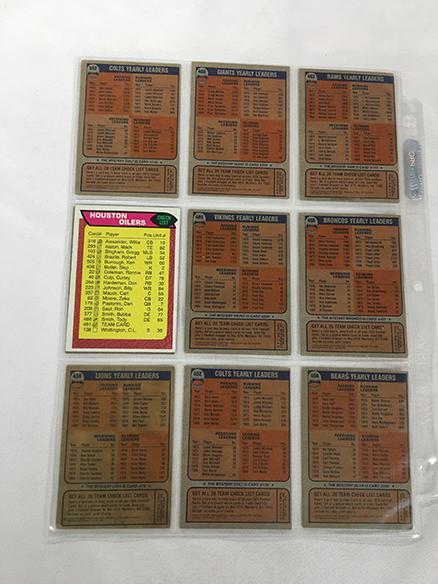 (9) 1976 Topps #(2) 452, 454, 458, 459, 463, 465, 468