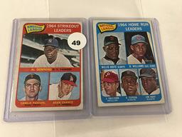 (2) Topps 1964 Leaders #4, 11