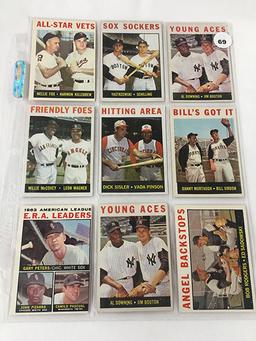 (9) 1964 Topps #2, 41, 61, 81, 162, 182,  (2) 219, 268