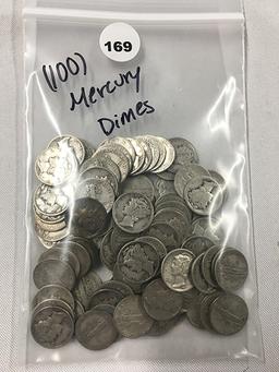 (100) Mercury Dimes