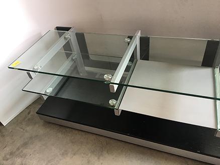 Heavy Duty Steel Frame 22 in. X 6 ft. 3 Shelf TV Stand