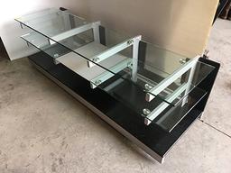 Heavy Duty Steel Frame 22 in. X 6 ft. 3 Shelf TV Stand