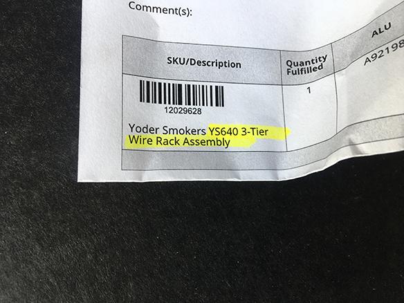 Yoder Smoker YS640 3 Tier Wire Rack Assembly