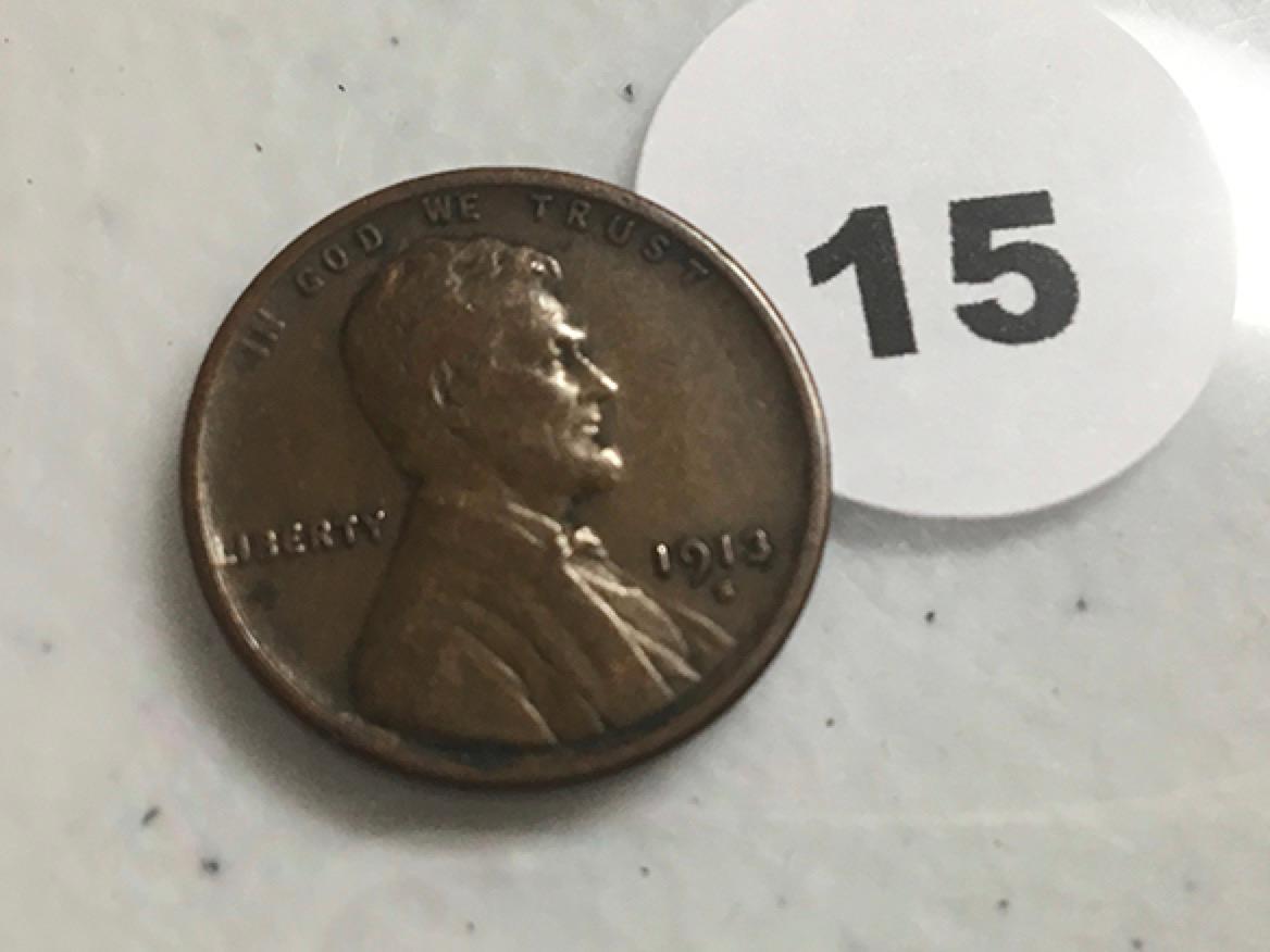 1913-S Lincoln Cent F