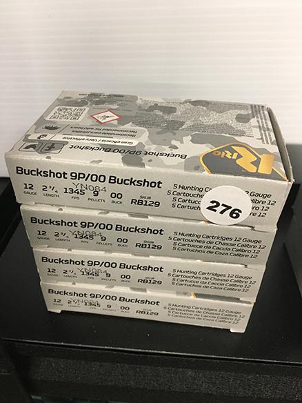 20 Rds, 12 Ga, 9P/100 Buckshot, 2 3/4 in.