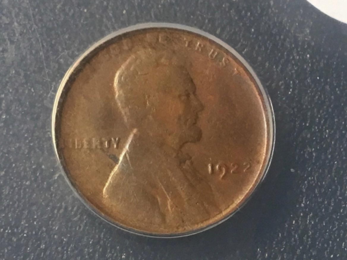 1922 Lincoln Cent No. D, Graded ANACS