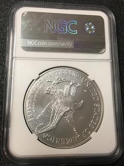 2023-W $1 Silver Eagle NGCX MS10 FDOI