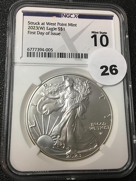 2023-W $1 Silver Eagle NGCX MS10 FDOI